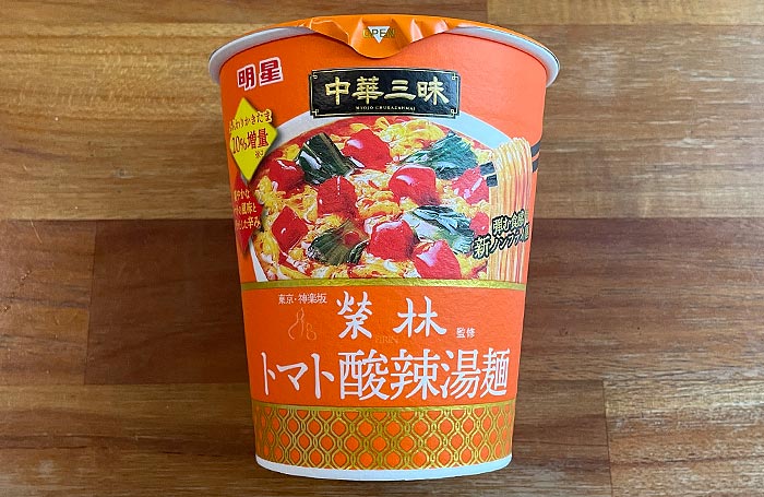 中華三昧 榮林 トマト酸辣湯麺 パッケージ