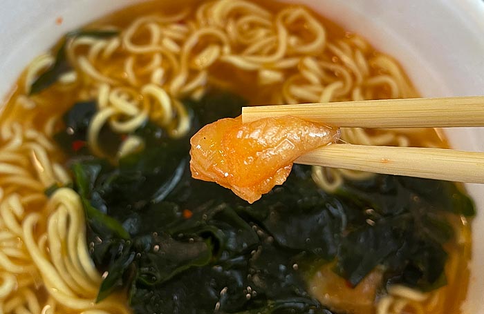 わかめラーメン×プチッと鍋 キムチ鍋味