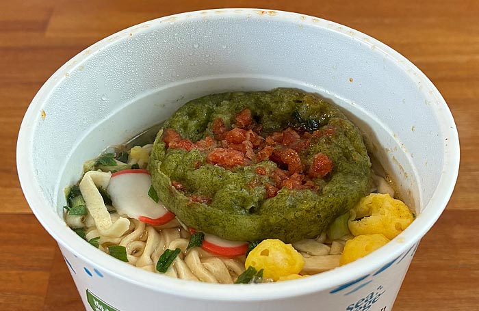 すじ青のり天ぷらうどん