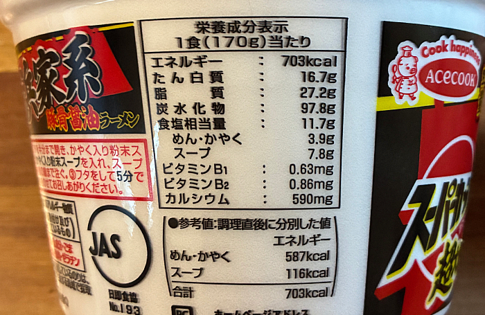 超大盛りスーパーカップ 横浜家系豚骨醤油ラーメン