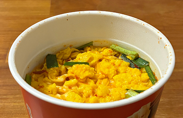 あさりとキムチ味チゲうどん