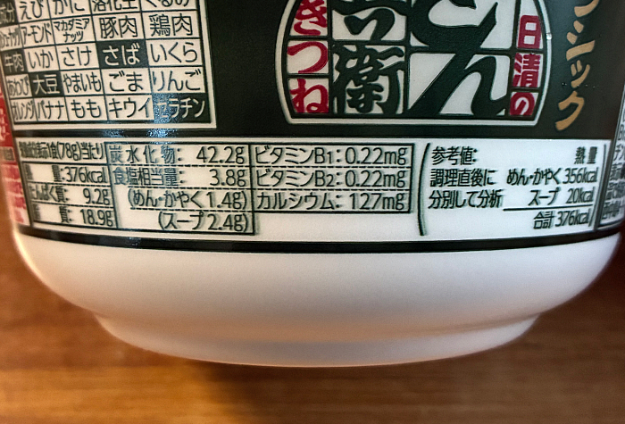 日清のどん兵衛 きつねうどん クラシック 東