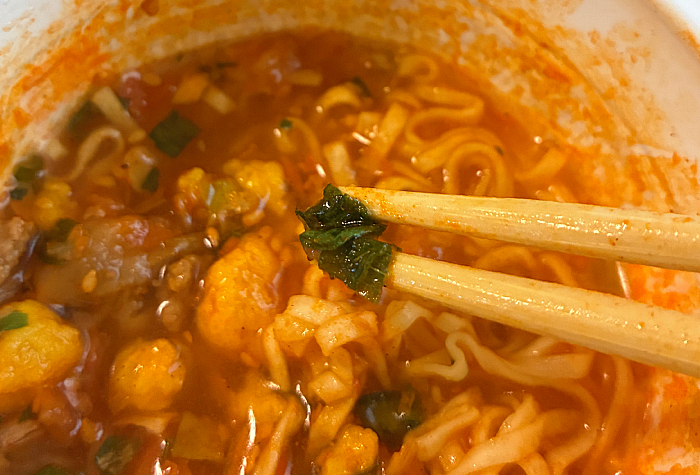 冷しカップヌードル ピリ辛キムチ味